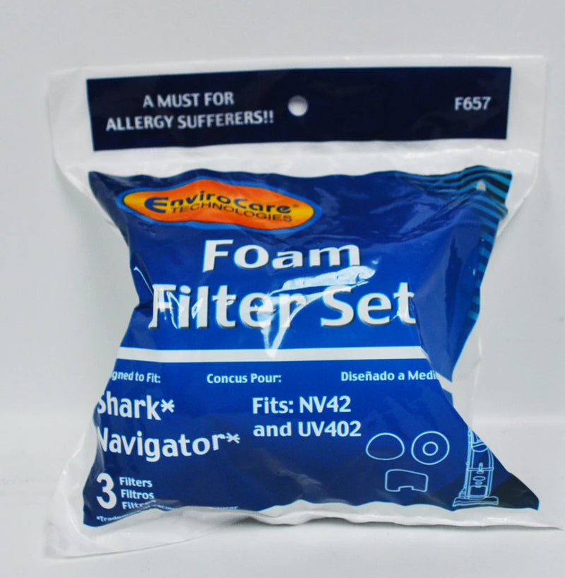 EnviroCare Technologies Shark Navigator Foam Filter Set No. F657