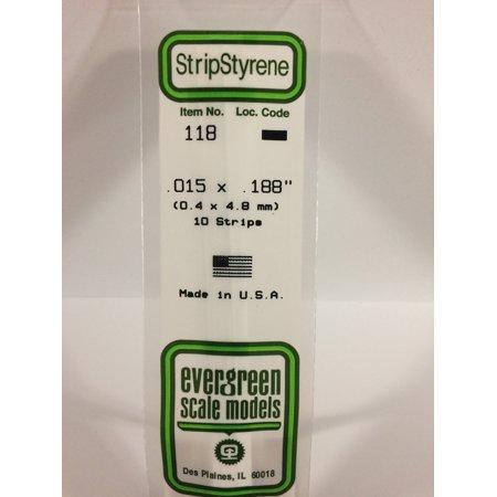 Evergreen Scale Models 118 .015 .188 14 (Pack of 10)