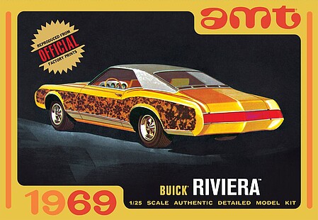 AMT 1969 Buick Riviera 1/25th Scale Plastic Model No. AMT1486