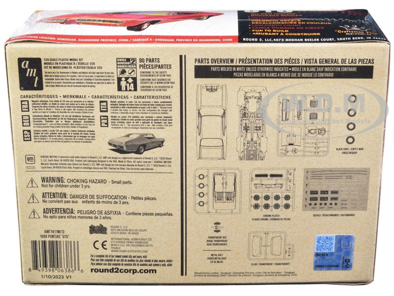 AMT Model Kit Skill 2 1968 Pontiac Gto Hardtop Craftsman with New Tooling