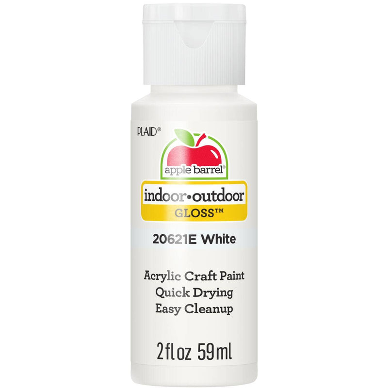 Apple Barrel Gloss Acrylic Paint: White, 2 oz