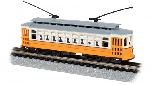 BAC61089 HO Scale Orange Cream & Gray Brill Trolley Passenger Car