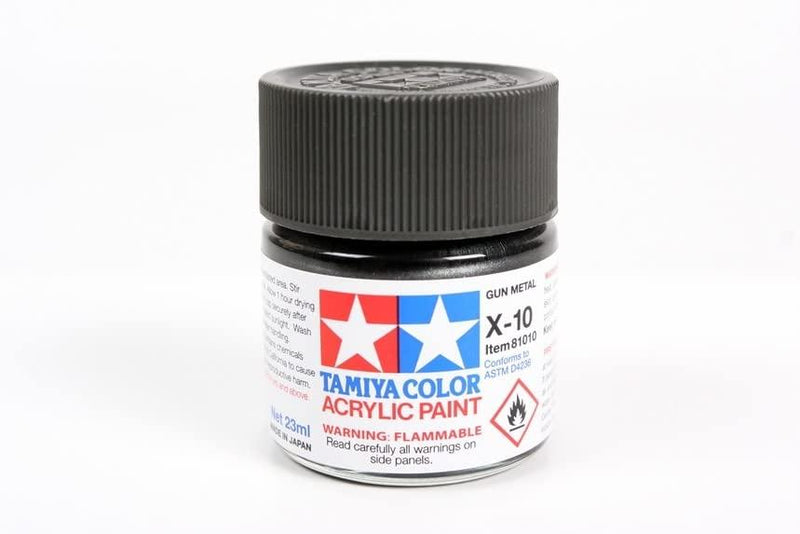 TAMIYA Acrylic X-10 Gloss Gun metal 23ml Tam81010