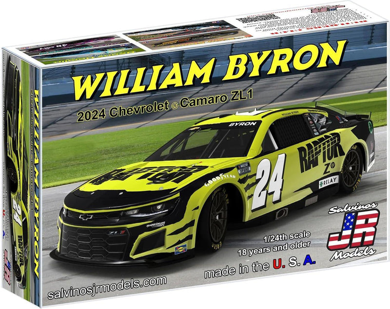 Salvinos JR William Byron 2024 Raptor Adult Plastic Model Car Kit 1:24 Scale, HMC2024KLP