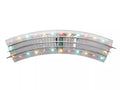 Lionel 2025020 036 Curved Lighted Fastrack with Multi-Colored Lights (Pack of 4)