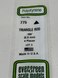 Evergreen Scale Models Triangle Rod .100" No. EVG775