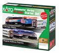 KAT1060037 N Scale Metra F40PH 2018 Scheme 3 Bi-Level Cars Track Oval Power Pack Commuter Train Set