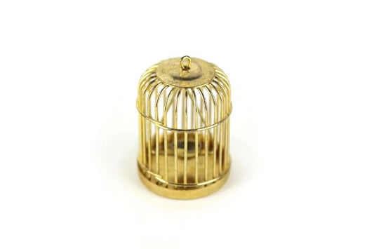 Dollhouse Miniature 1:12th Scale Gold Bird Cage