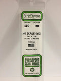 Evergreen Scale Models EVG8412 Strips 4x12 HO (10 Per Package)