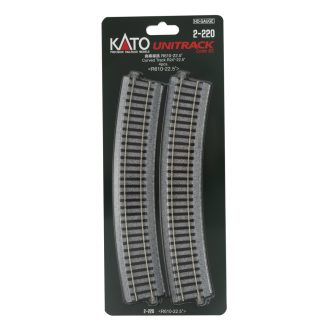Kato 610mm (24") Radius 22.5�� Curve Track [4 pcs]