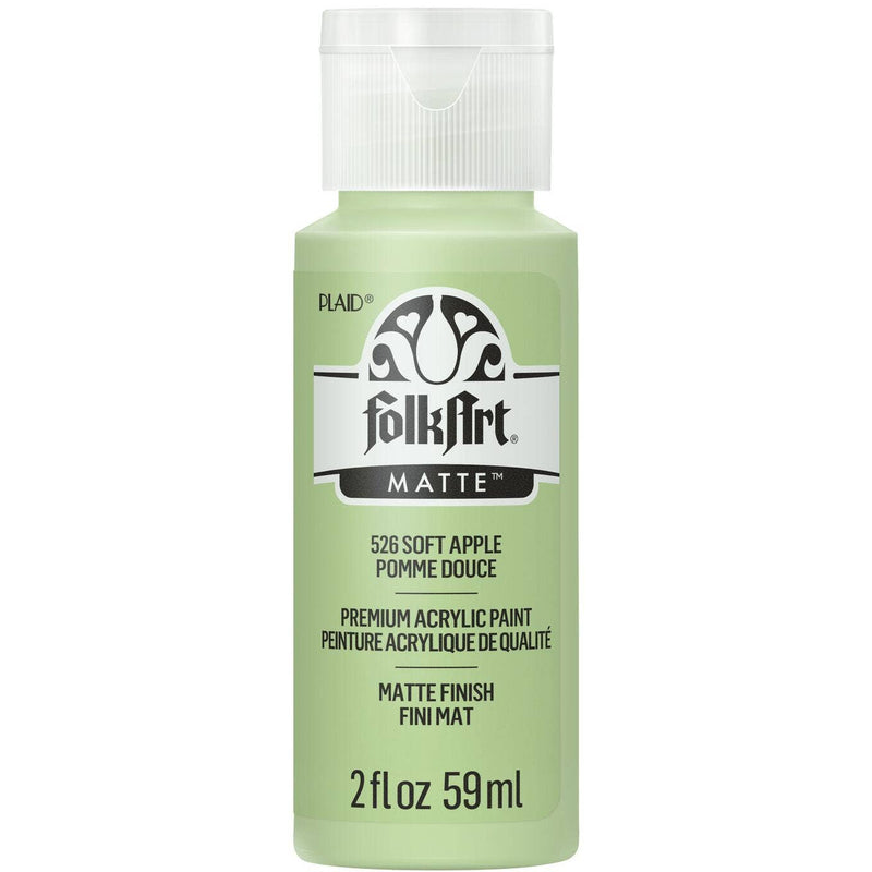 FolkArt Matte Acrylic Paint 2 oz: Soft Apple