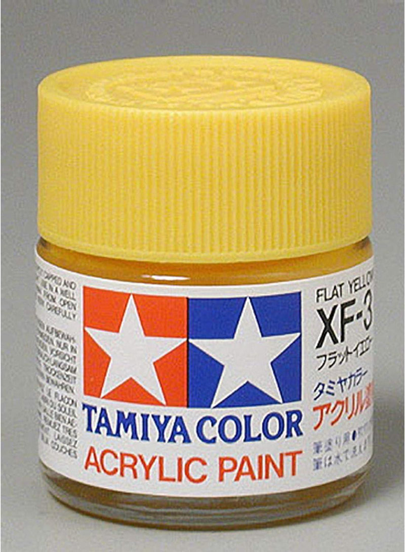TamIYA Acrylic XF3 Flat Yellow Tam81303 Plastics Paint Acrylic