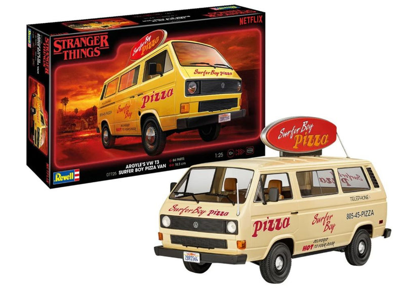 Revell 1/25 Argyle's VW Vanagon Surfer Boy Pizza Stranger Things 14559