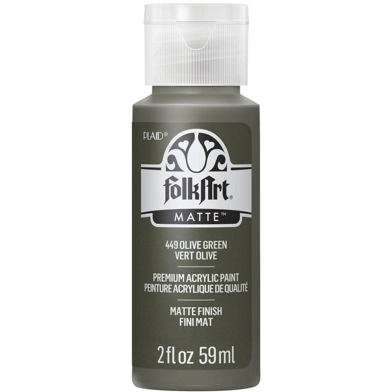 FolkArt Matte Acrylic Paint 2 oz: Olive Green