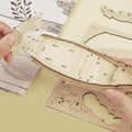3D Laser Cut Wooden Puzzle: Fishing Ship