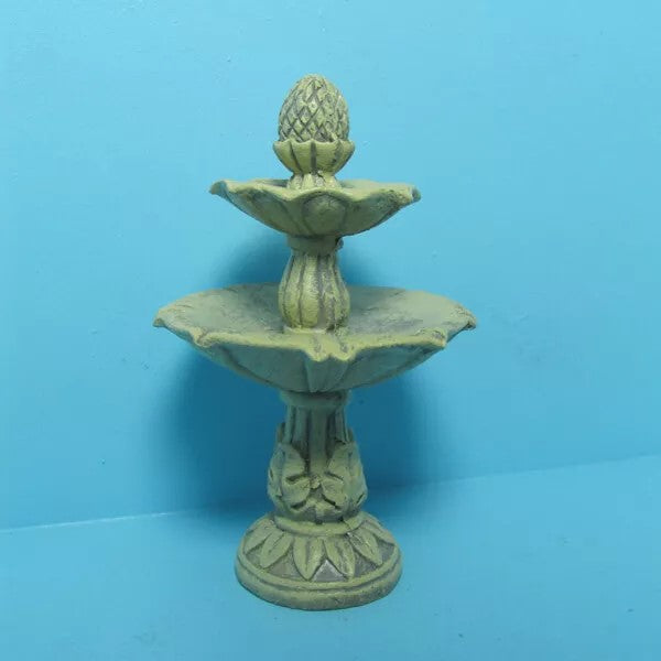 Miniature Dollhouse Tan Birdbath 1:12 Scale