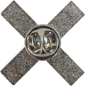 Enamel Pin - Railroad Crossing - White Sign