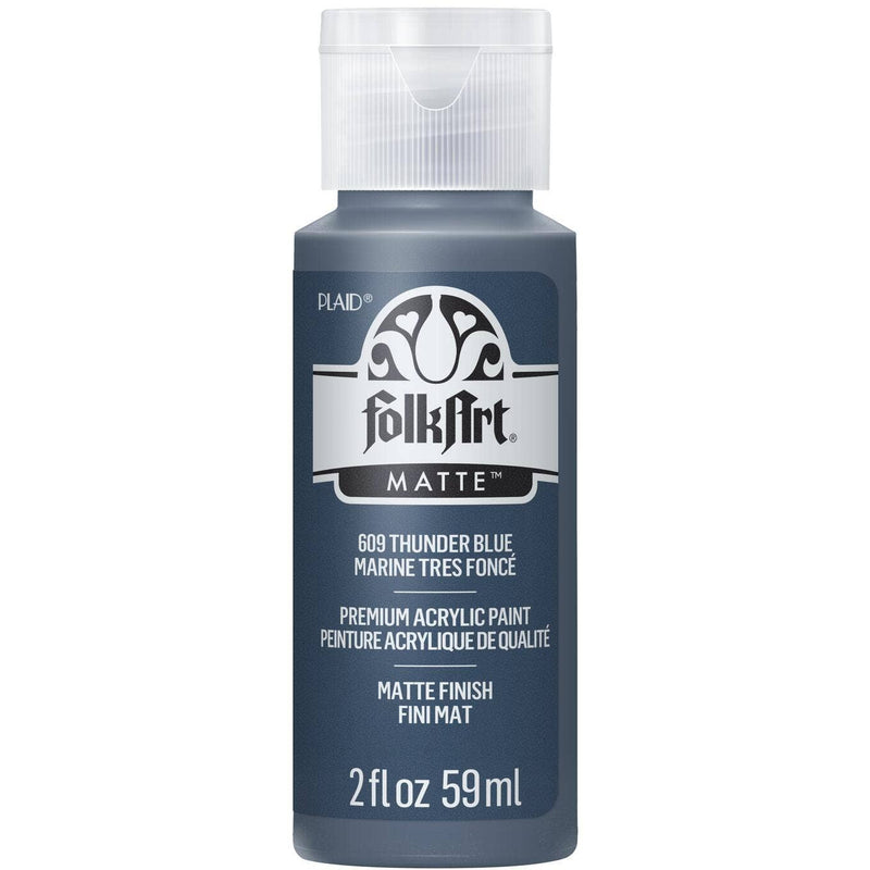 FolkArt Matte Acrylic Paint 2 oz: Thunder Blue