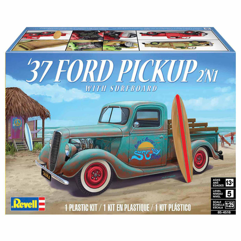 Revell 1937 Ford Pickup 2 n 1 with Surfboard 1:25 Scale