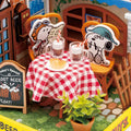 Hands Craft Le Petit Cafe with Snoopy & Spike - DIY Miniature Kit No.  DGH202