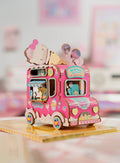 3D Hands Craft Wooden Music Box Puzzle: Hello Kitty® Ice Cream Truck No. AMHK61