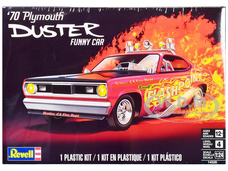 14528 Level 4 1970 Plymouth Duster Funny Car 1-24 Scale Model Kit By Revell