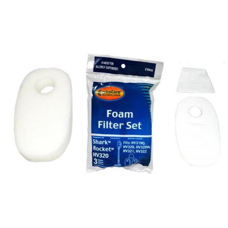 Envirocare Foam Filter Set Designed to Fit Shark Rocket HV320 Vacuum F660