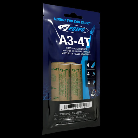 Estes A3-4T Model Rocket Engines 4 Pack No. EST10013
