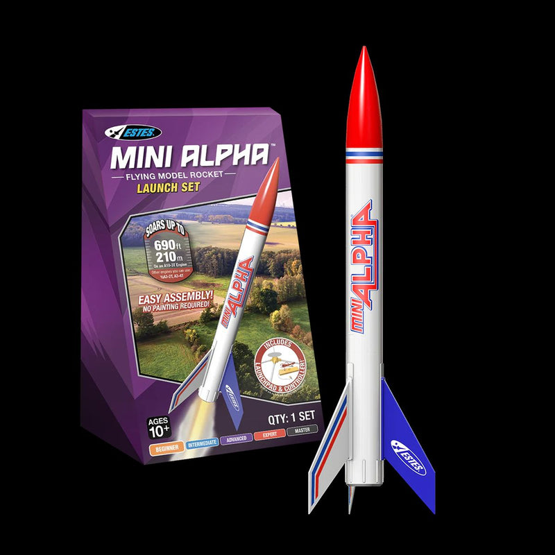 Estes Mini Alpha Flying Model Rocket Launch Set No. EST2458