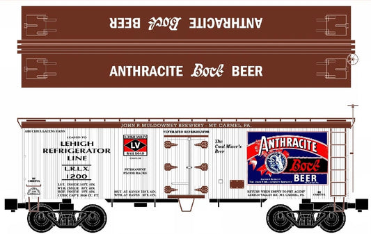Ready Made Trains Anthracite Beer 36ft Wood Side Reefer Car No. RMT-86199-172
