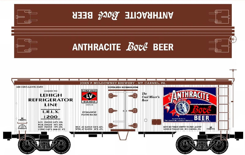 Ready Made Trains Anthracite Beer 36ft Wood Side Reefer Car No. RMT-86199-172