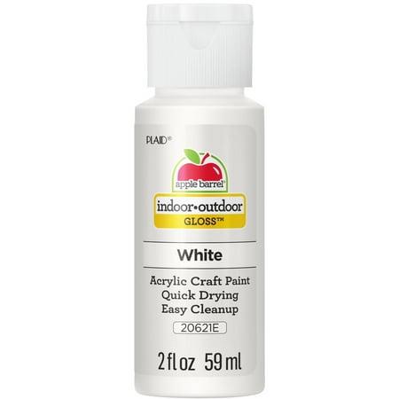 Apple Barrel Acrylic Craft Paint Gloss Finish White 2 Fl oz No. 20621E