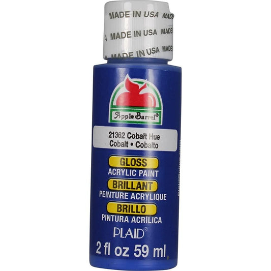 Apple Barrel Acrylic Gloss Finish Paint Cobalt Blue Color , 2 Fl Oz No. 21362E