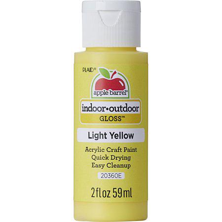 Apple Barrel Acrylic Paint Gloss Finish Light Yellow 2 Fl oz No. 20360E