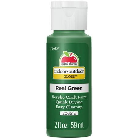 Apple Barrel Acrylic Paint Gloss Finish Real Green 2 Fl oz No. 20651E