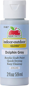 Apple Barrel Gloss Acrylic Paint Dolphin Gray Color 2 Fl Oz No. 20624E