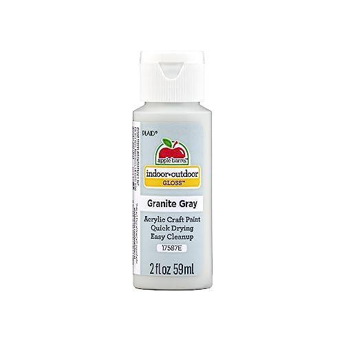 Apple Barrel Gloss Acrylic Paint Granite Gray Color 2 Fl Oz No. 1758E
