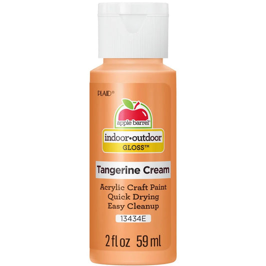 Apple Barrel Gloss Acrylic Paint, Tangerine Cream Color 2 Fl Oz No. 13434E