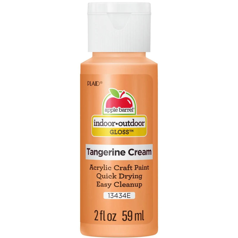 Apple Barrel Gloss Acrylic Paint, Tangerine Cream Color 2 Fl Oz No. 13434E