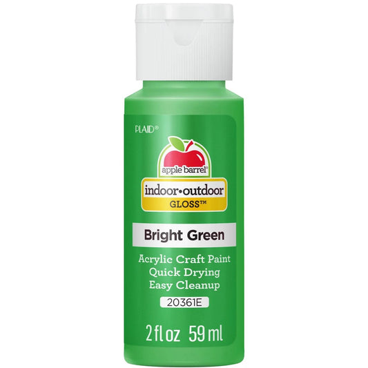 Apple Barrel Gloss Finish Acrylic Bright Green Paint 2 Fl Oz No. 29361E