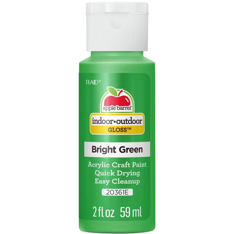 Apple Barrel Gloss Finish Acrylic Bright Green Paint 2 Fl Oz No. 29361E