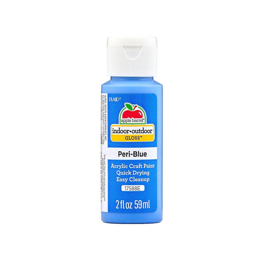 Apple Barrel Gloss Finish Acrylic Paint Peri Blue Color 2 Fl Oz No. 17588E