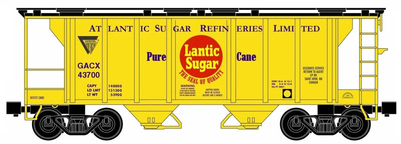 Ready Made Train O Scale Atlantic Sugar 34 Ft. 2-Bay Covered Hopper Car No. RMT-86399-101