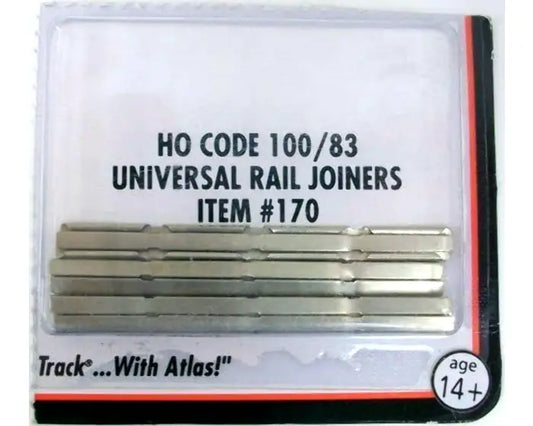 Atlas HO Code 100/83 Universal Rail Joiners 48 Piece Pack No.170