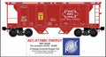 Ready Made Trains O Scale Atomic Energy 34 ft 2-Bay Covered Hopper Car No. RMT-86309