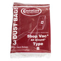 EnviroCare Shop Vac All Around Type B, 3 Pack Dust Bags No. 370SW