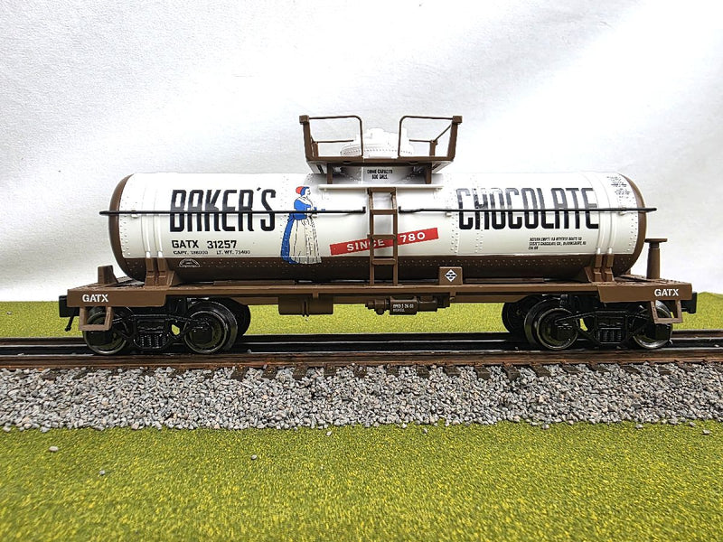 Ready Made Trains Single Dome Tank Car Baker's Chocolate O Gauge No. RMT96899112