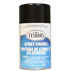 Testors Spray Enamel Black Metallic No. 1254T