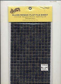 Houseworks Glass Mosaic Flat Tile Sheet Black No. 8220