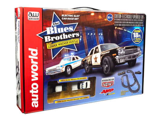 Auto World The Blues Brothers Lower Wacker Hustle Electric Slot Car Race Set No. SRS360